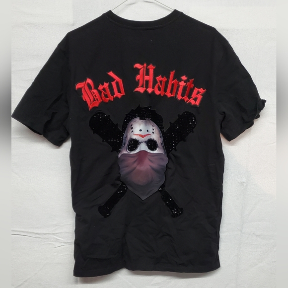 40104 ROKU STUDIO-BAD HABITS TEE Black (RK1480921) Size Small - Picture 1 of 4